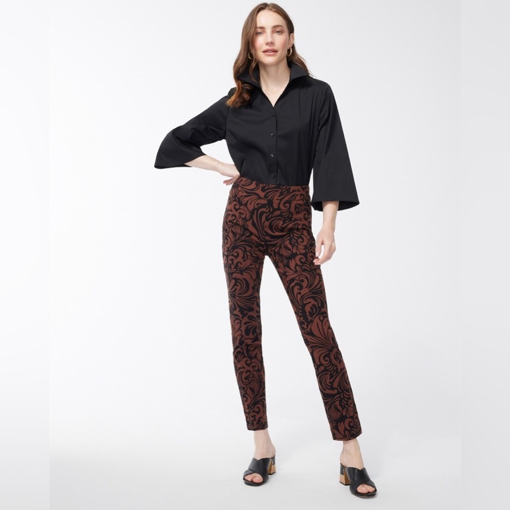 Chico’s Brigitte Scroll Print Ankle Pants
